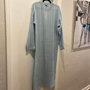 NWT Zara light blue long sleeve dress